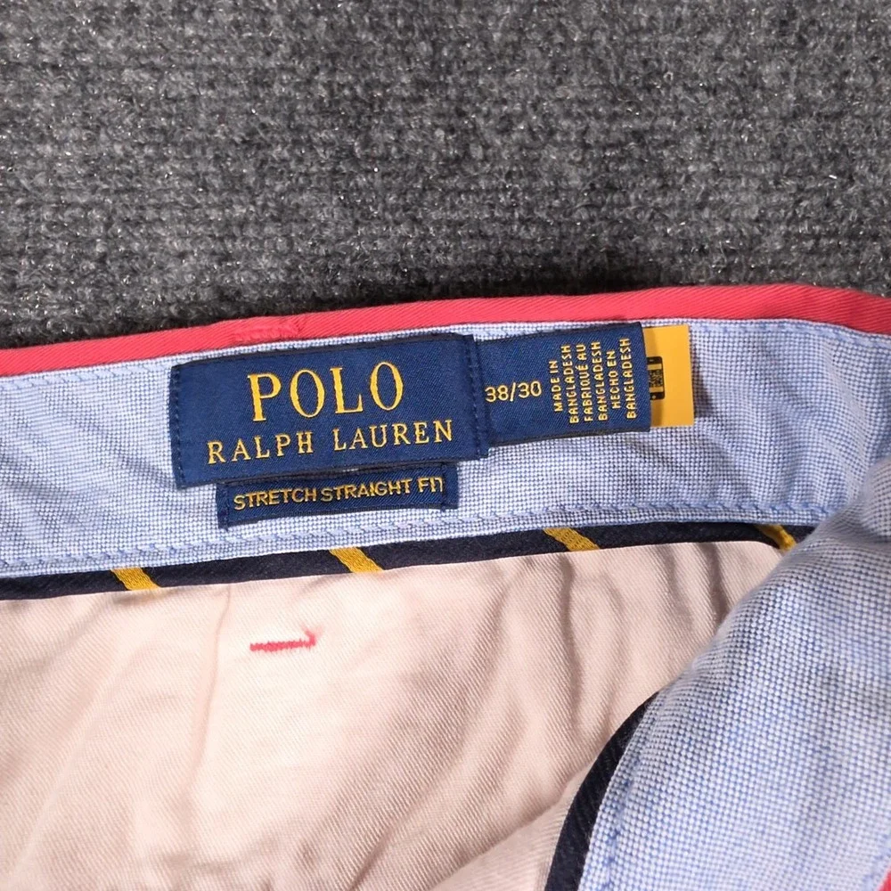 NWD Polo Ralph Lauren Chino Mens 38x30 Nantucket Red Stretch Straight Fit READ